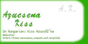 azucsena kiss business card